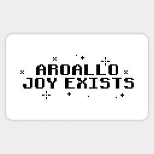 Aroallo Joy Exists - Aromantic Allosexual Pride Pixel Art (dark) Sticker